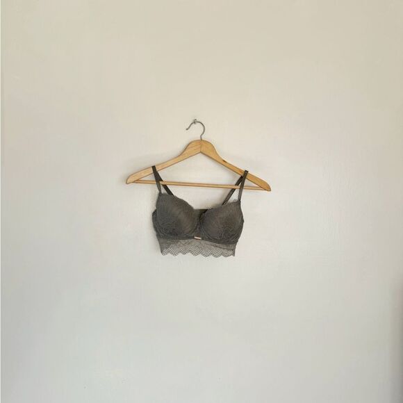 SALE! Khaki Green Danskin Lace Underwire Bra Size 34C EUC - Picture 1 of 5